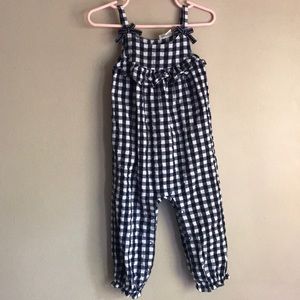 Cat and Jack blue and white romper 18mths EUC
